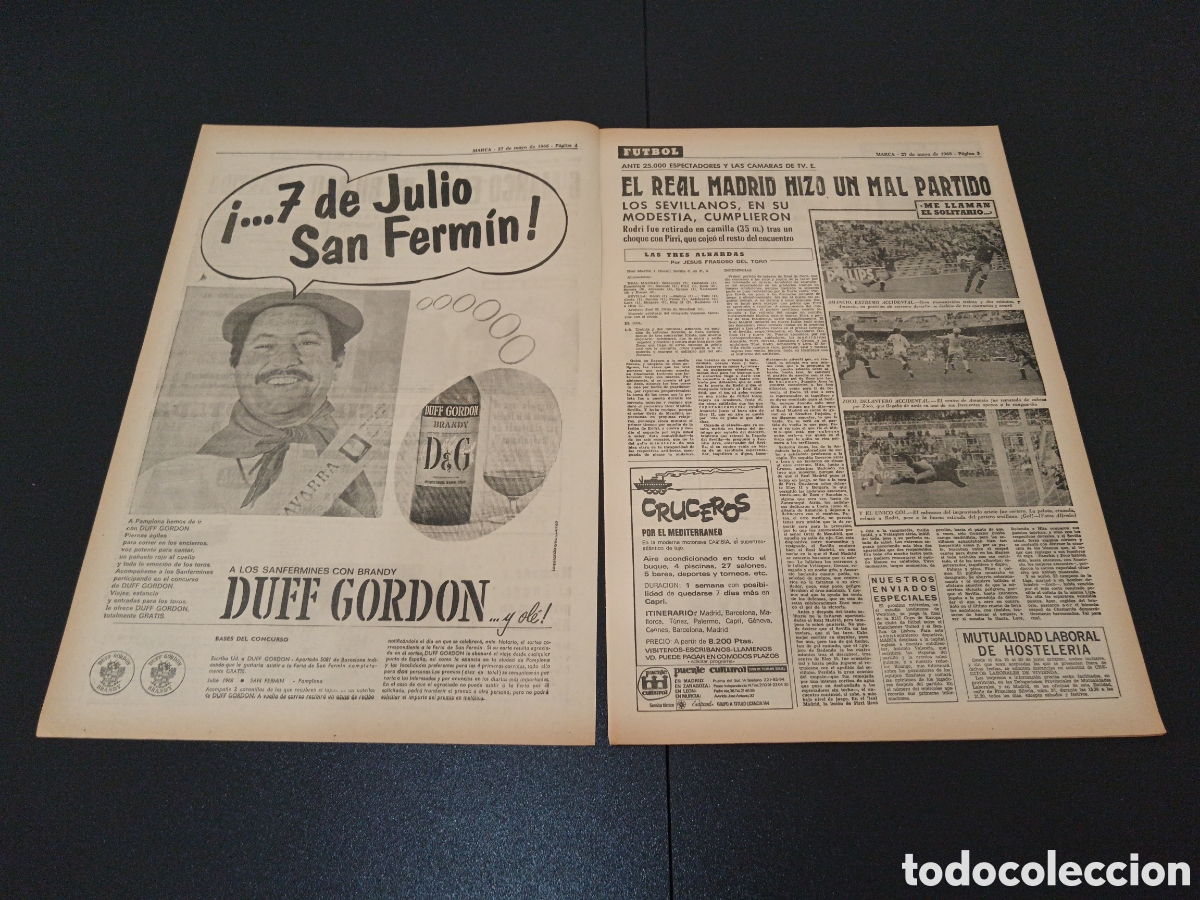 Coleccionismo deportivo: MARCA 27/05/1968 - Foto 2