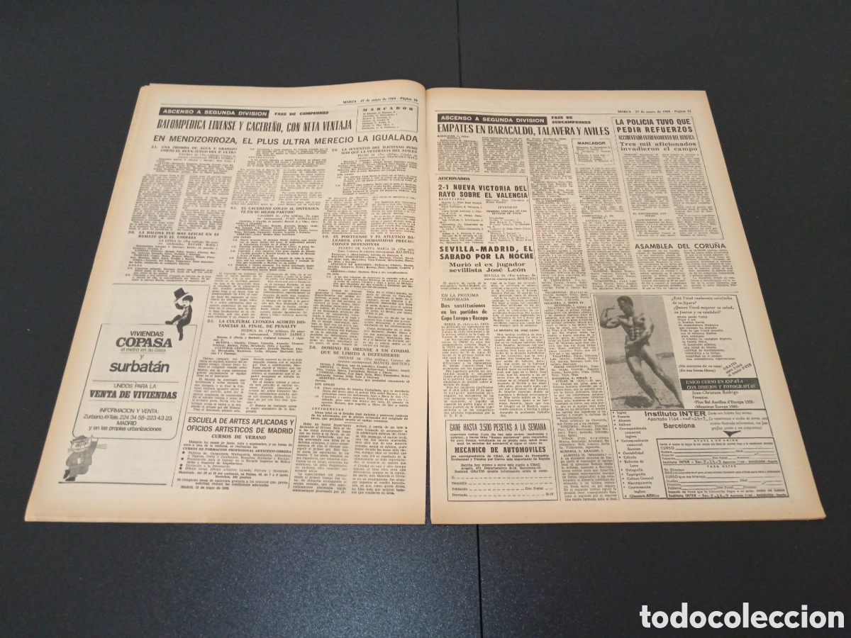 Coleccionismo deportivo: MARCA 27/05/1968 - Foto 6