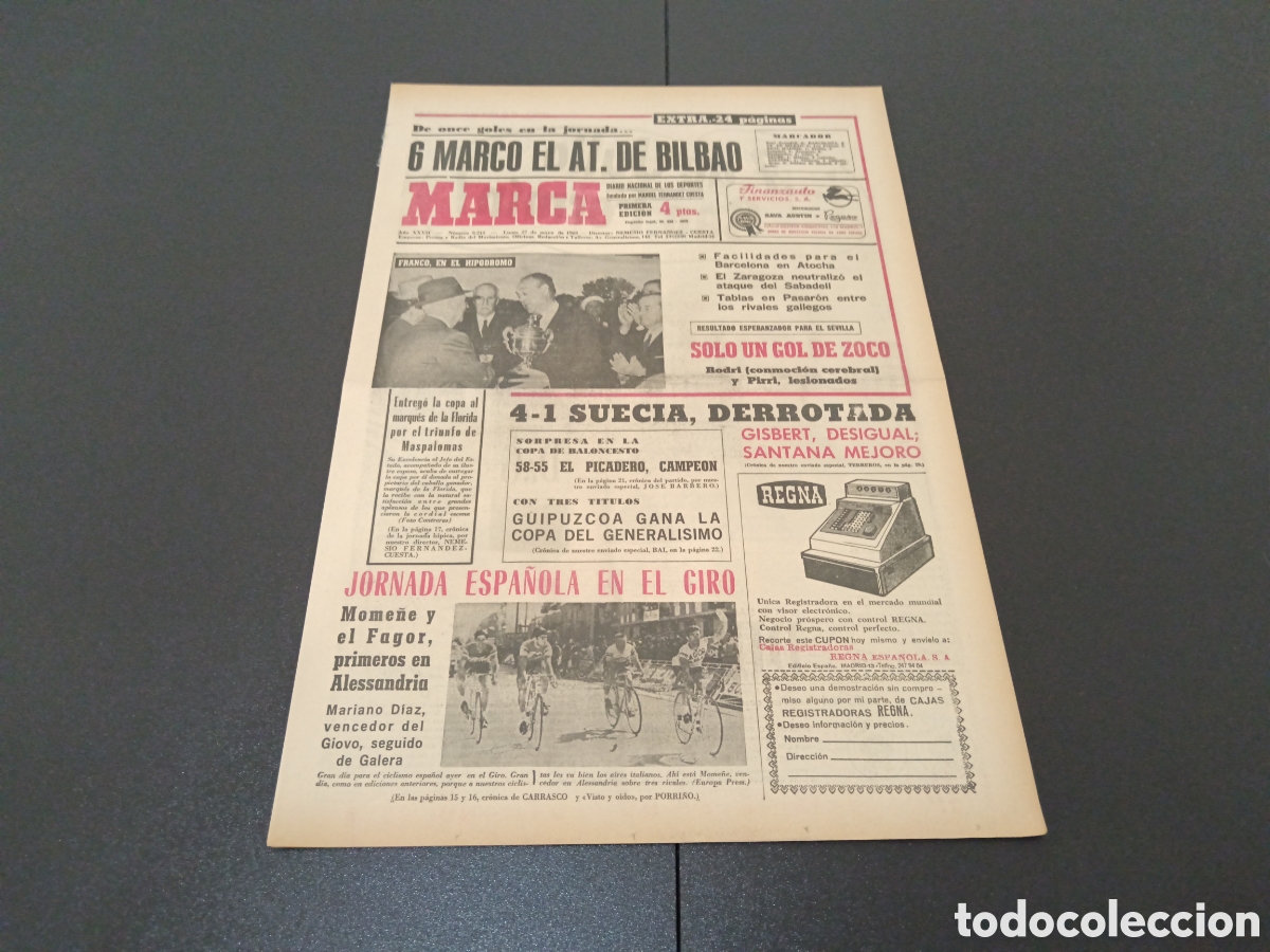 Coleccionismo deportivo: MARCA 27/05/1968 - Foto 1