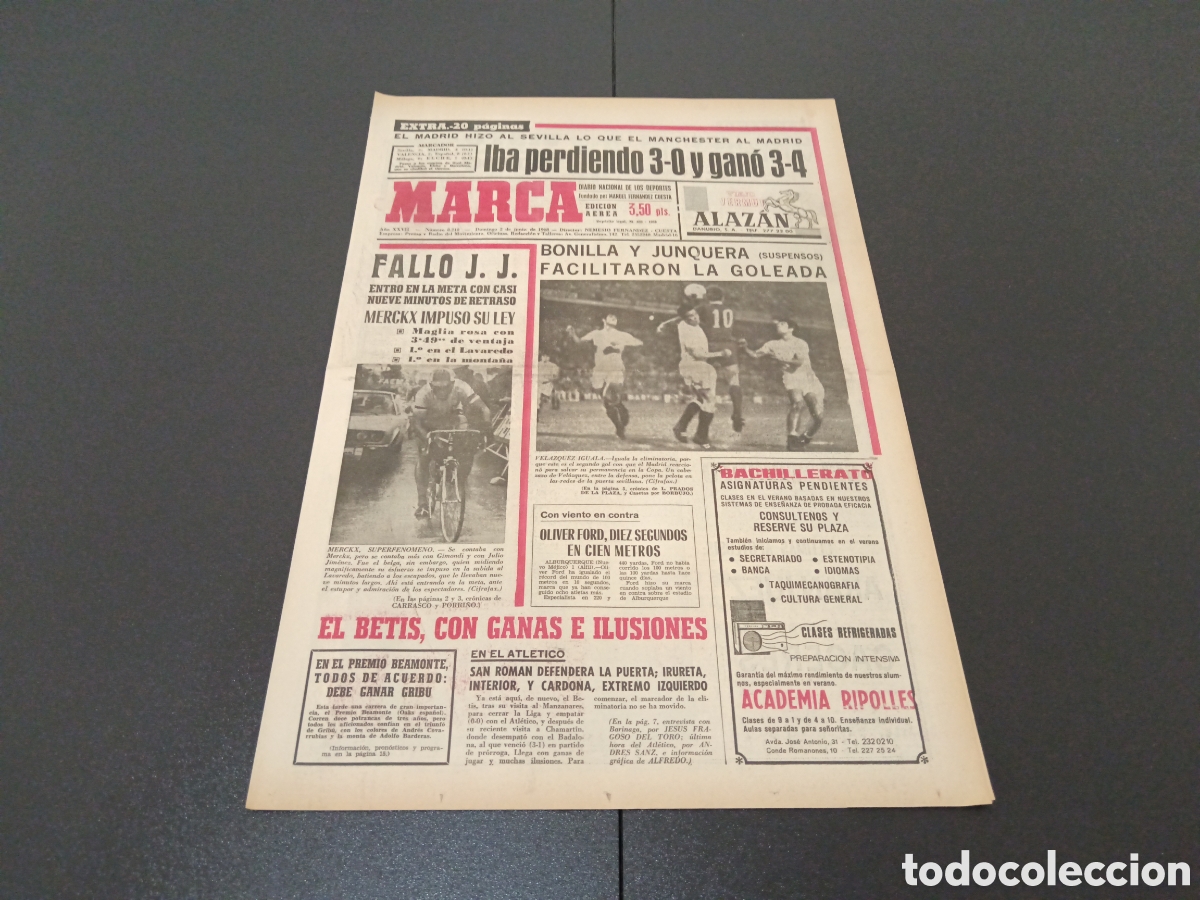 Coleccionismo deportivo: MARCA 02/06/1968 - Foto 1