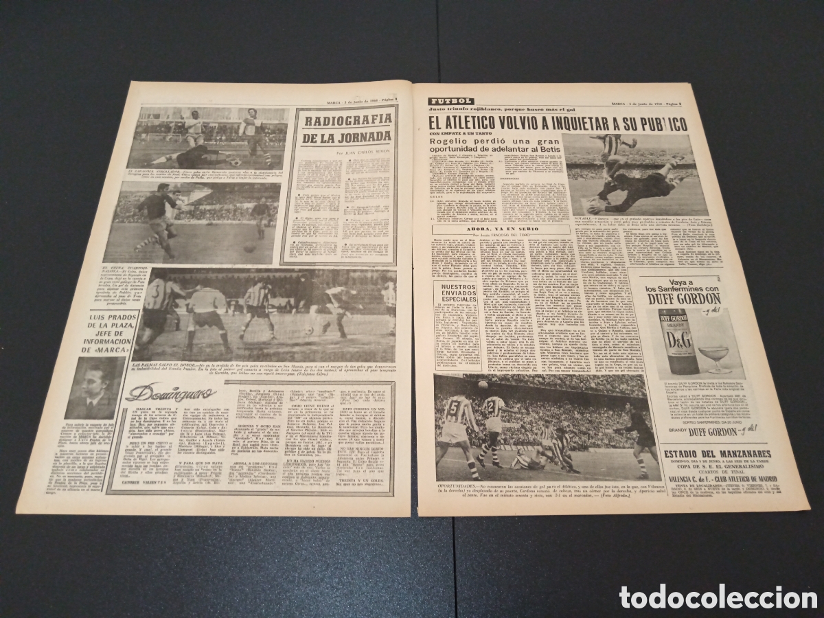 Coleccionismo deportivo: MARCA 03/06/1968 - Foto 2