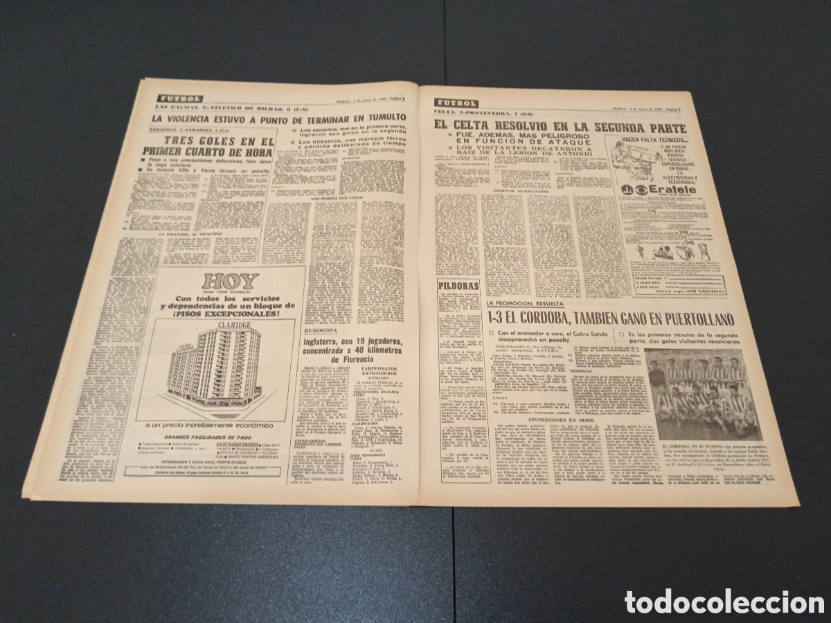 Coleccionismo deportivo: MARCA 03/06/1968 - Foto 4