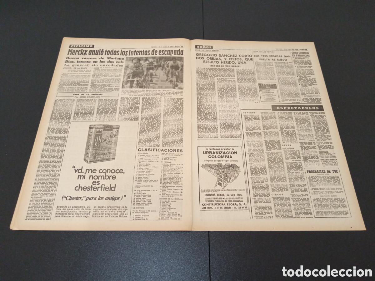 Coleccionismo deportivo: MARCA 03/06/1968 - Foto 8