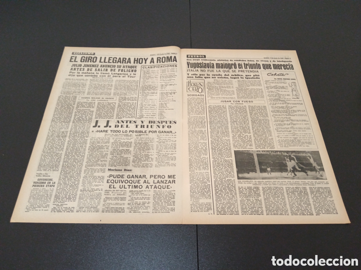 Coleccionismo deportivo: MARCA 09/06/1968 - Foto 2