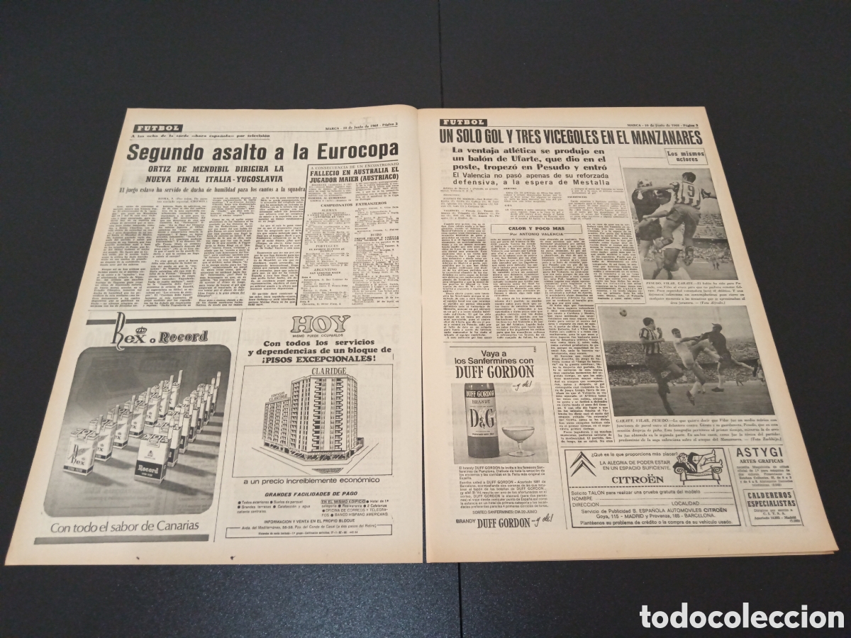 Coleccionismo deportivo: MARCA 19/06/1968 - Foto 2