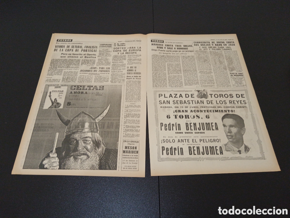 Coleccionismo deportivo: MARCA 12/06/1968 - Foto 3