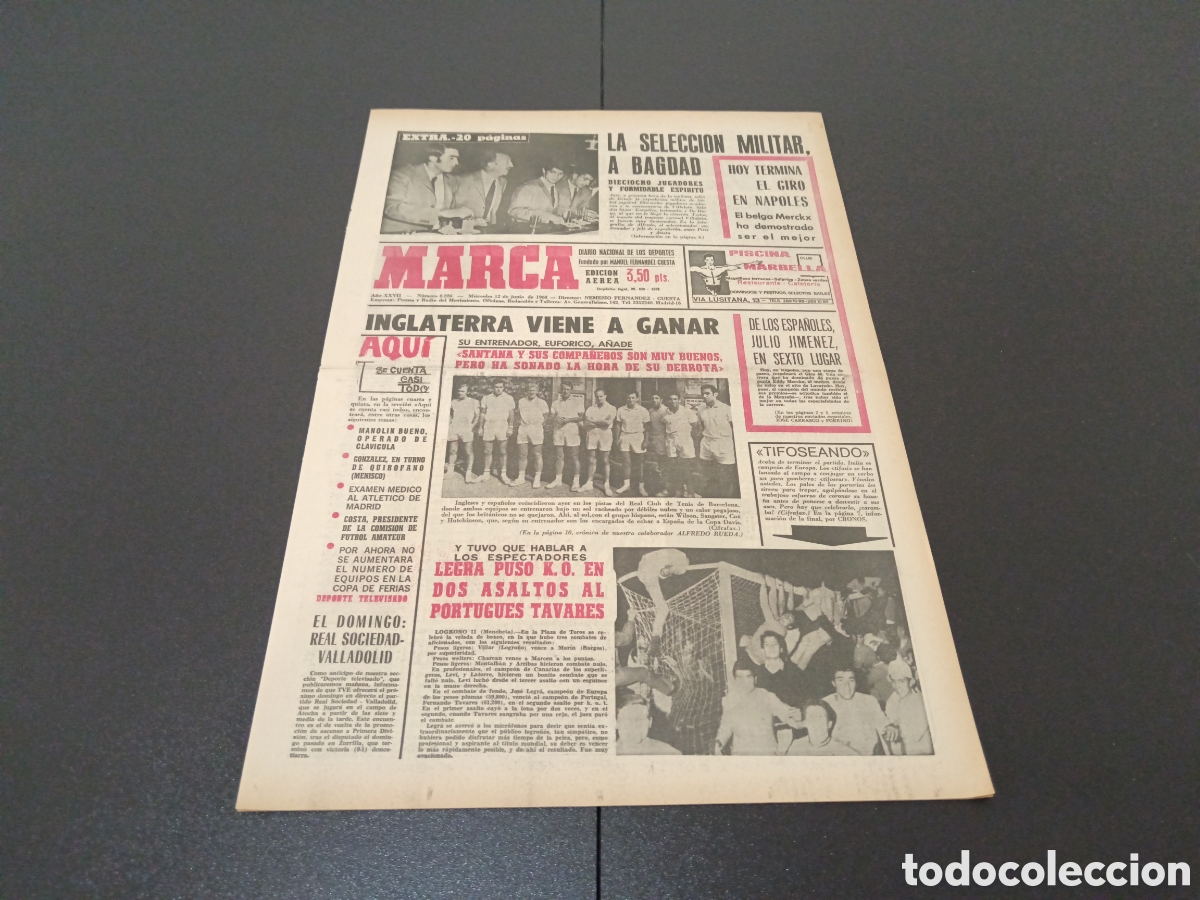 Coleccionismo deportivo: MARCA 12/06/1968 - Foto 1