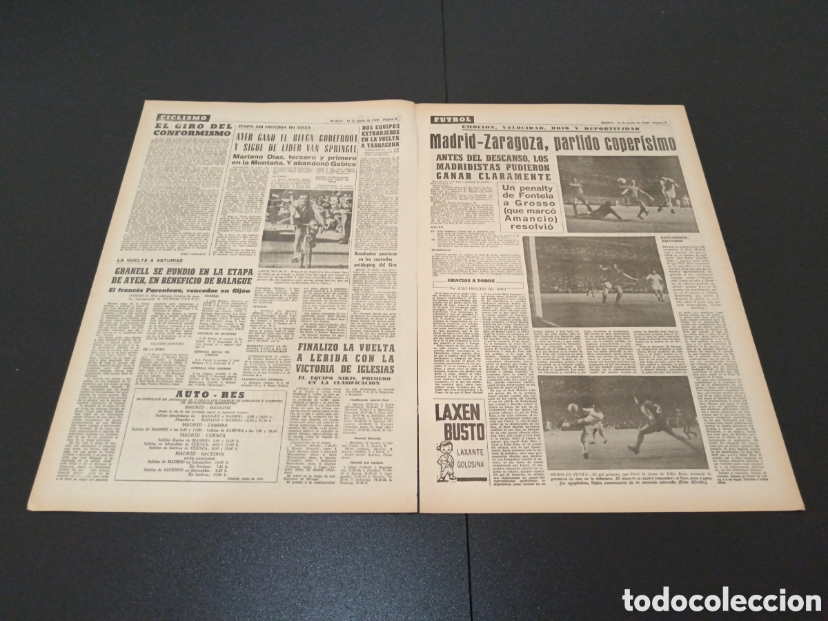 Coleccionismo deportivo: MARCA 16/06/1968 - Foto 2