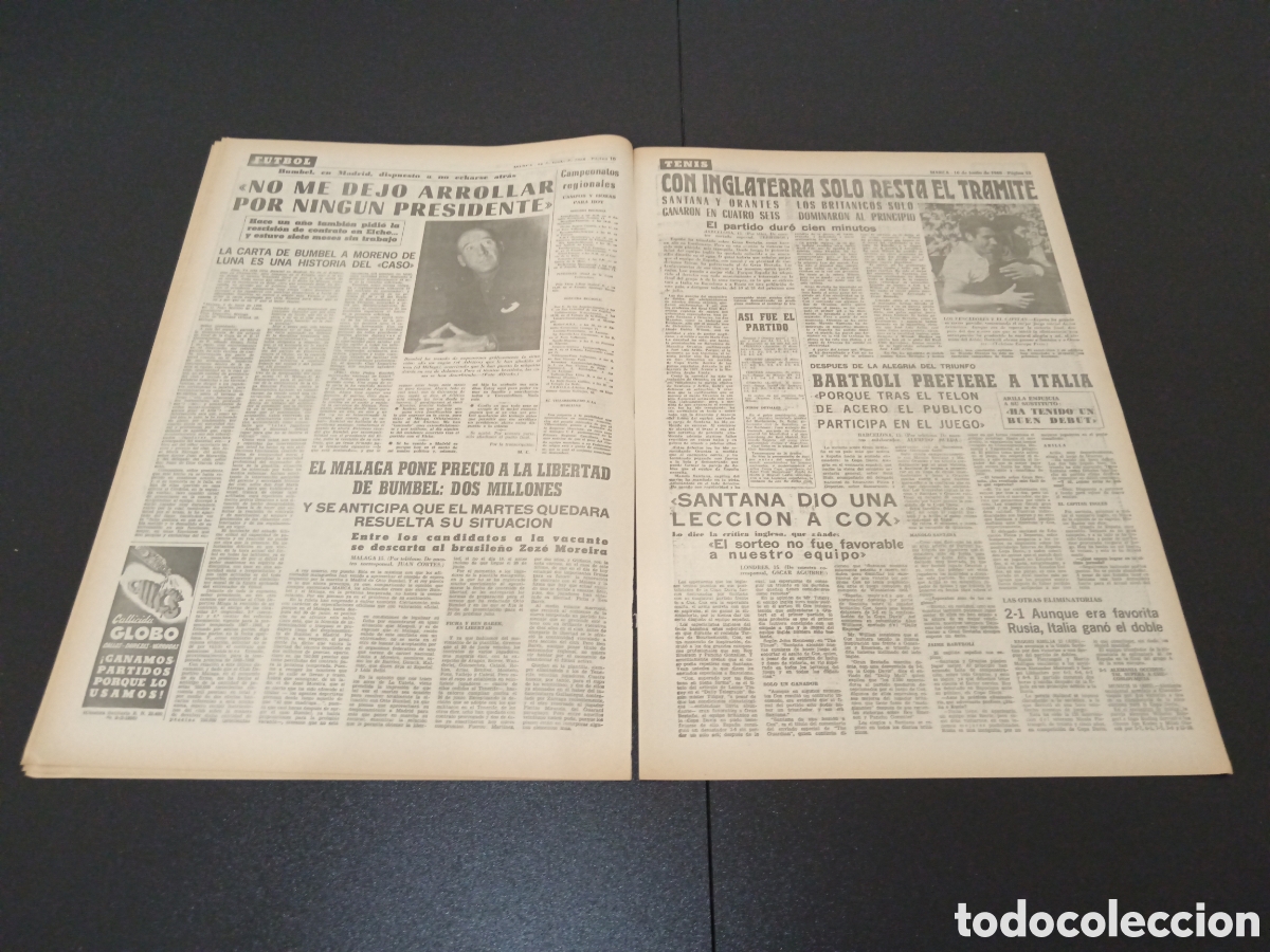 Coleccionismo deportivo: MARCA 16/06/1968 - Foto 5