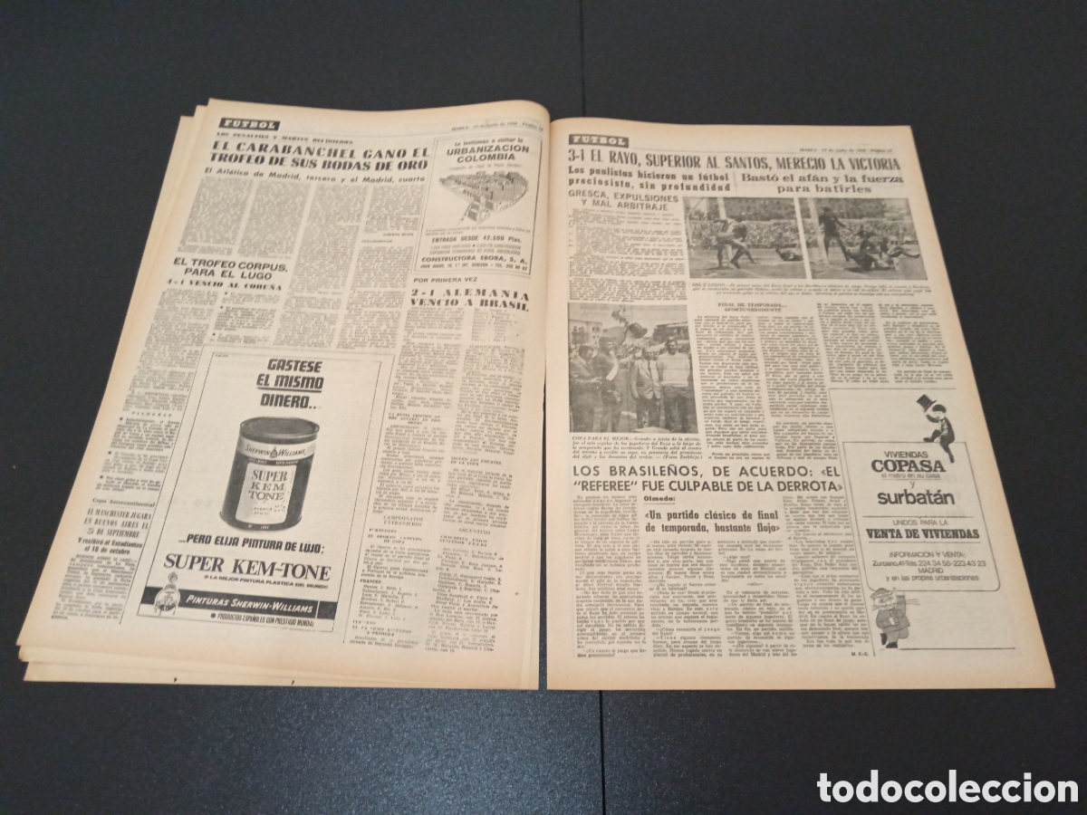 Coleccionismo deportivo: MARCA 17/06/1968 - Foto 5