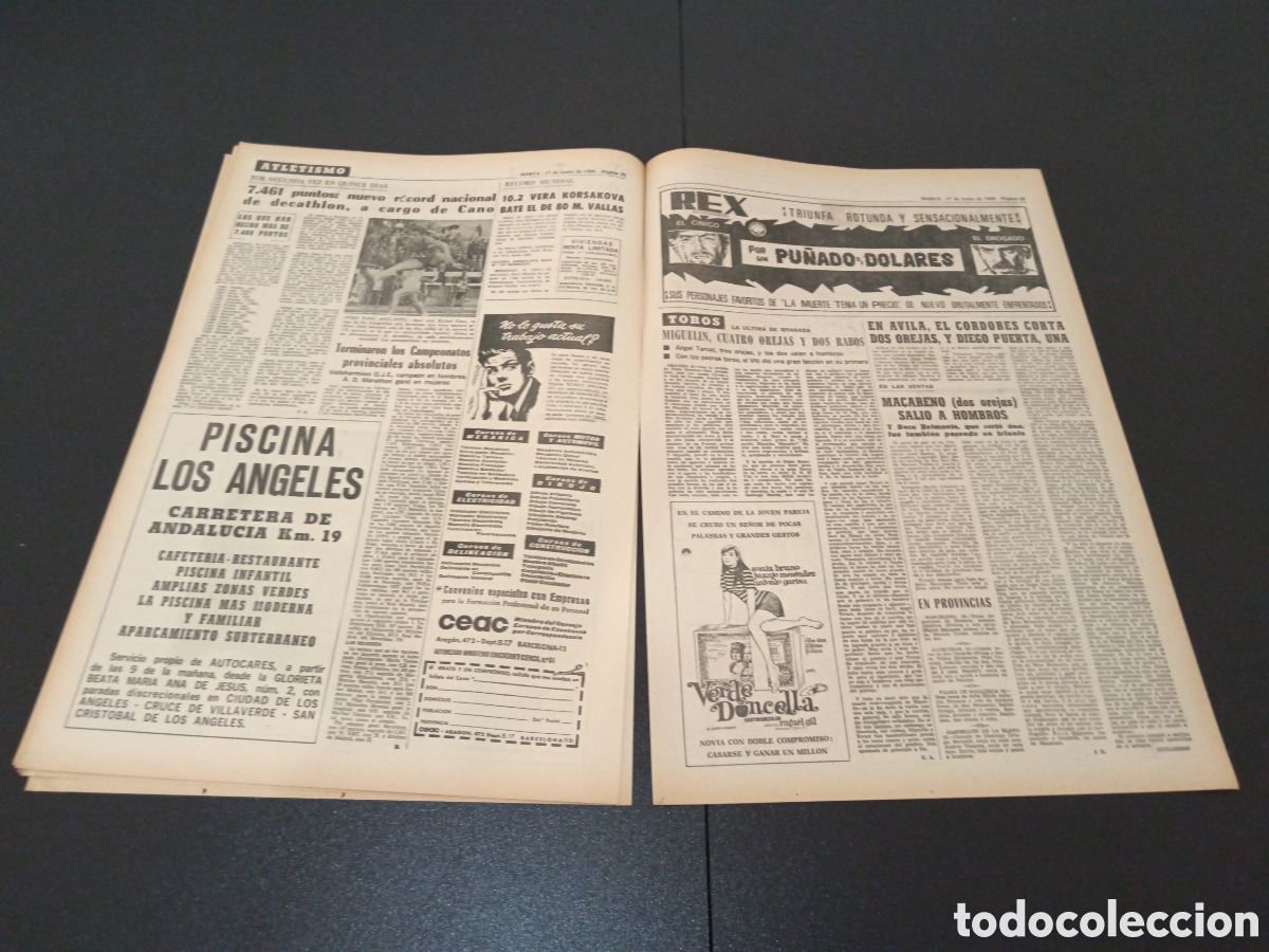 Coleccionismo deportivo: MARCA 17/06/1968 - Foto 8
