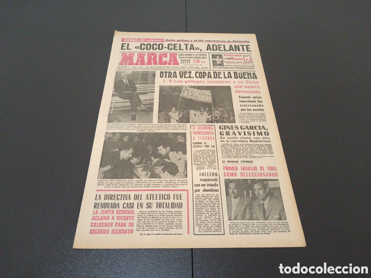 Coleccionismo deportivo: MARCA 19/06/1968 - Foto 1
