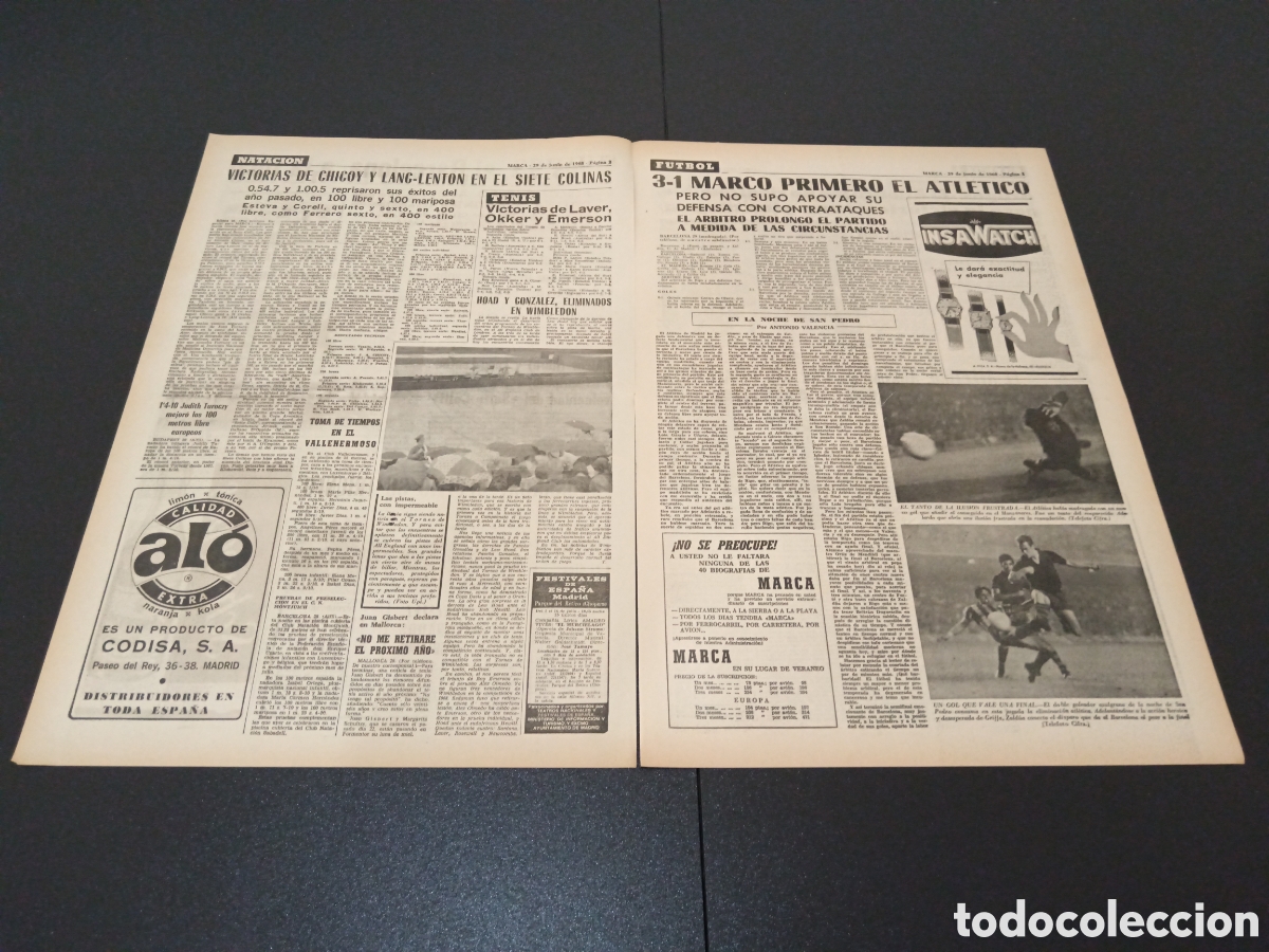 Coleccionismo deportivo: MARCA 29/06/1968 - Foto 2