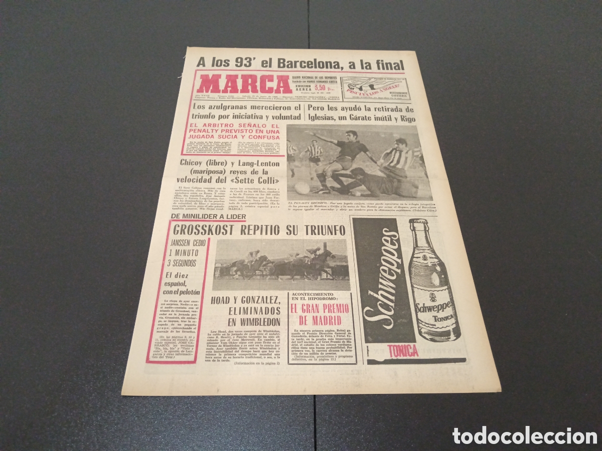 Coleccionismo deportivo: MARCA 29/06/1968 - Foto 1