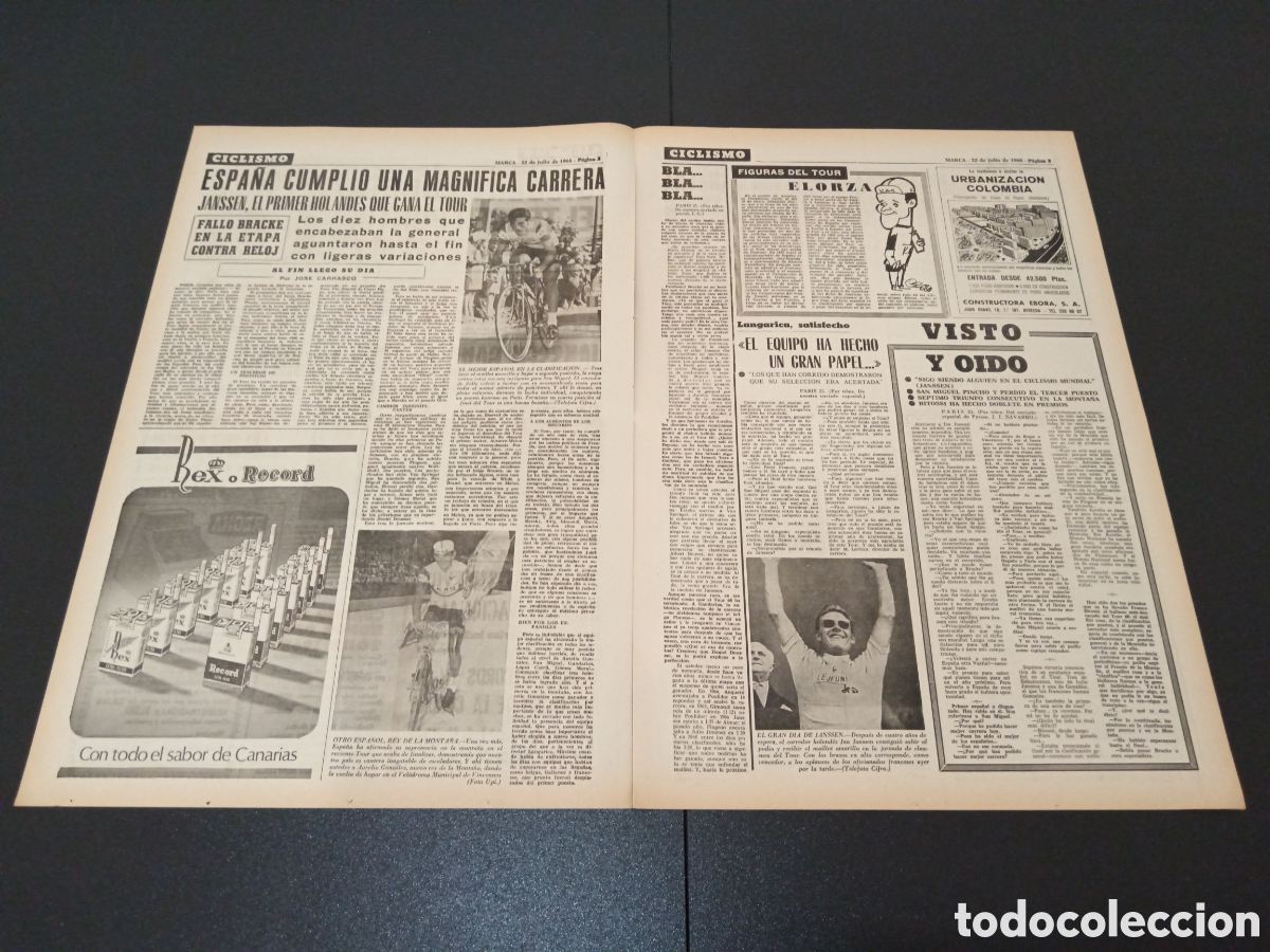Coleccionismo deportivo: MARCA 22/07/1968 - Foto 2