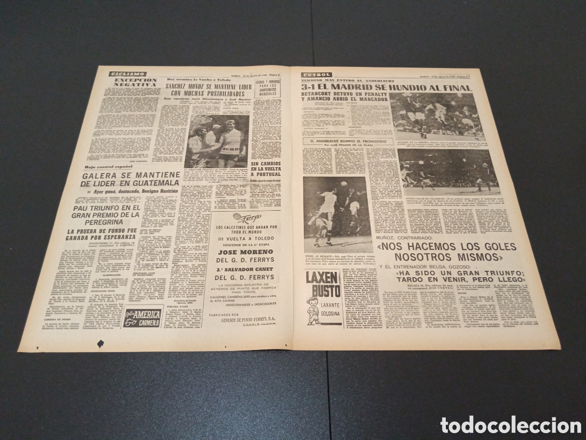 Coleccionismo deportivo: MARCA 18/08/1968 - Foto 2