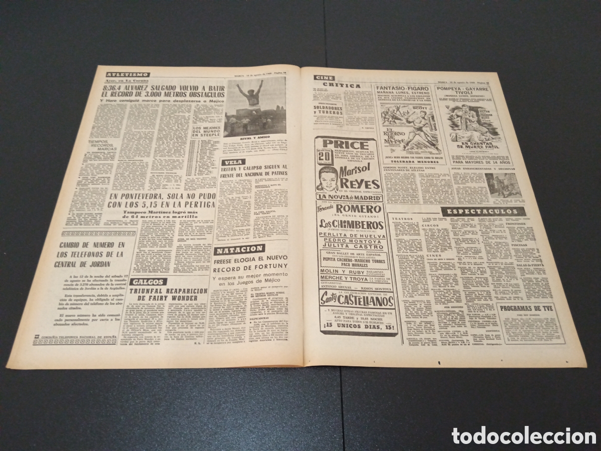 Coleccionismo deportivo: MARCA 18/08/1968 - Foto 4