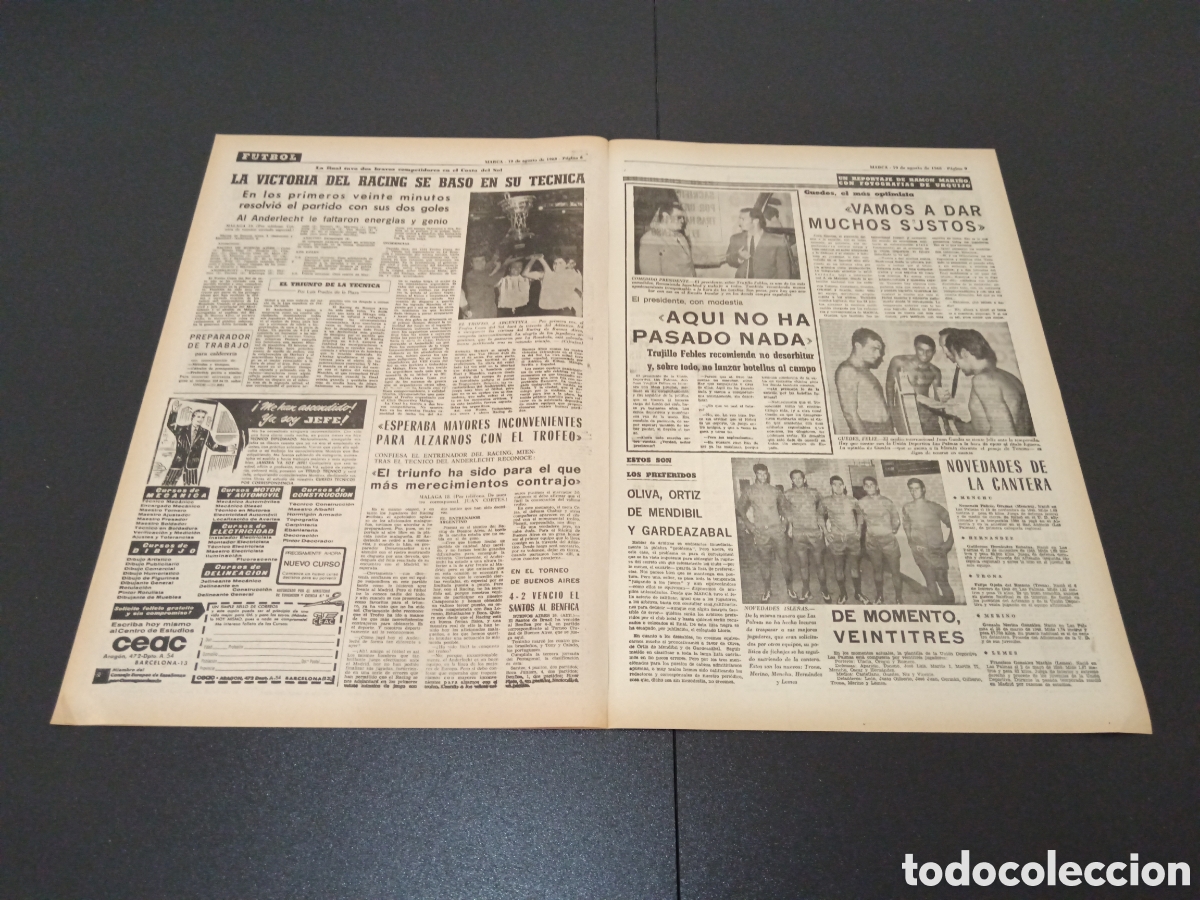 Coleccionismo deportivo: MARCA 19/08/1968 - Foto 4