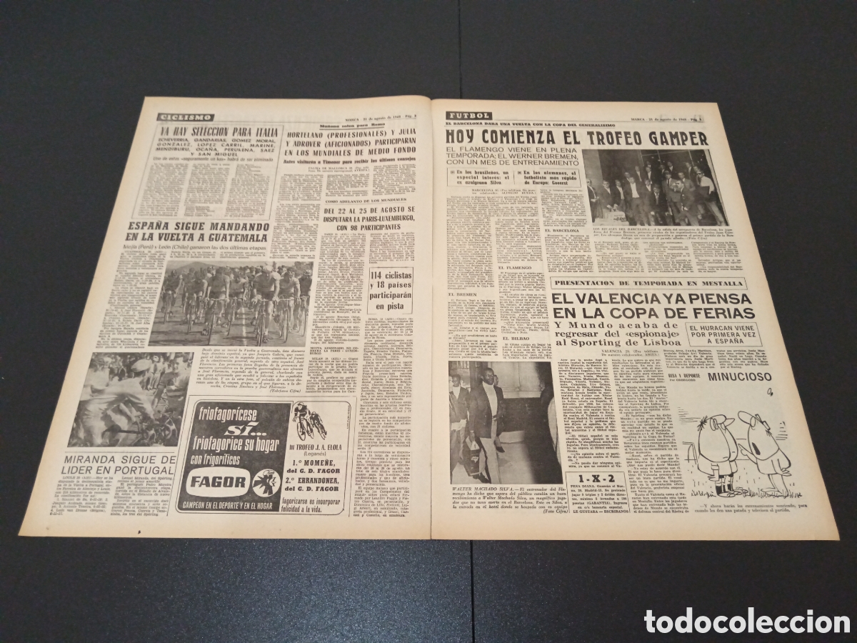 Coleccionismo deportivo: MARCA 21/08/1968 - Foto 2