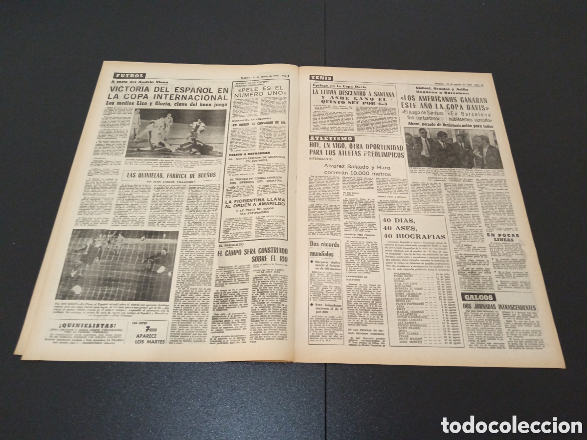 Coleccionismo deportivo: MARCA 21/08/1968 - Foto 3