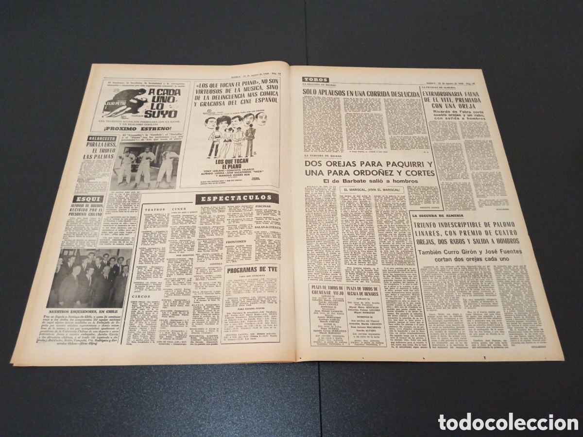 Coleccionismo deportivo: MARCA 21/08/1968 - Foto 4