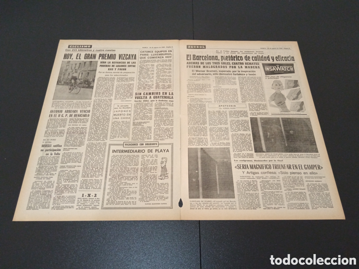 Coleccionismo deportivo: MARCA 22/08/1968 - Foto 2
