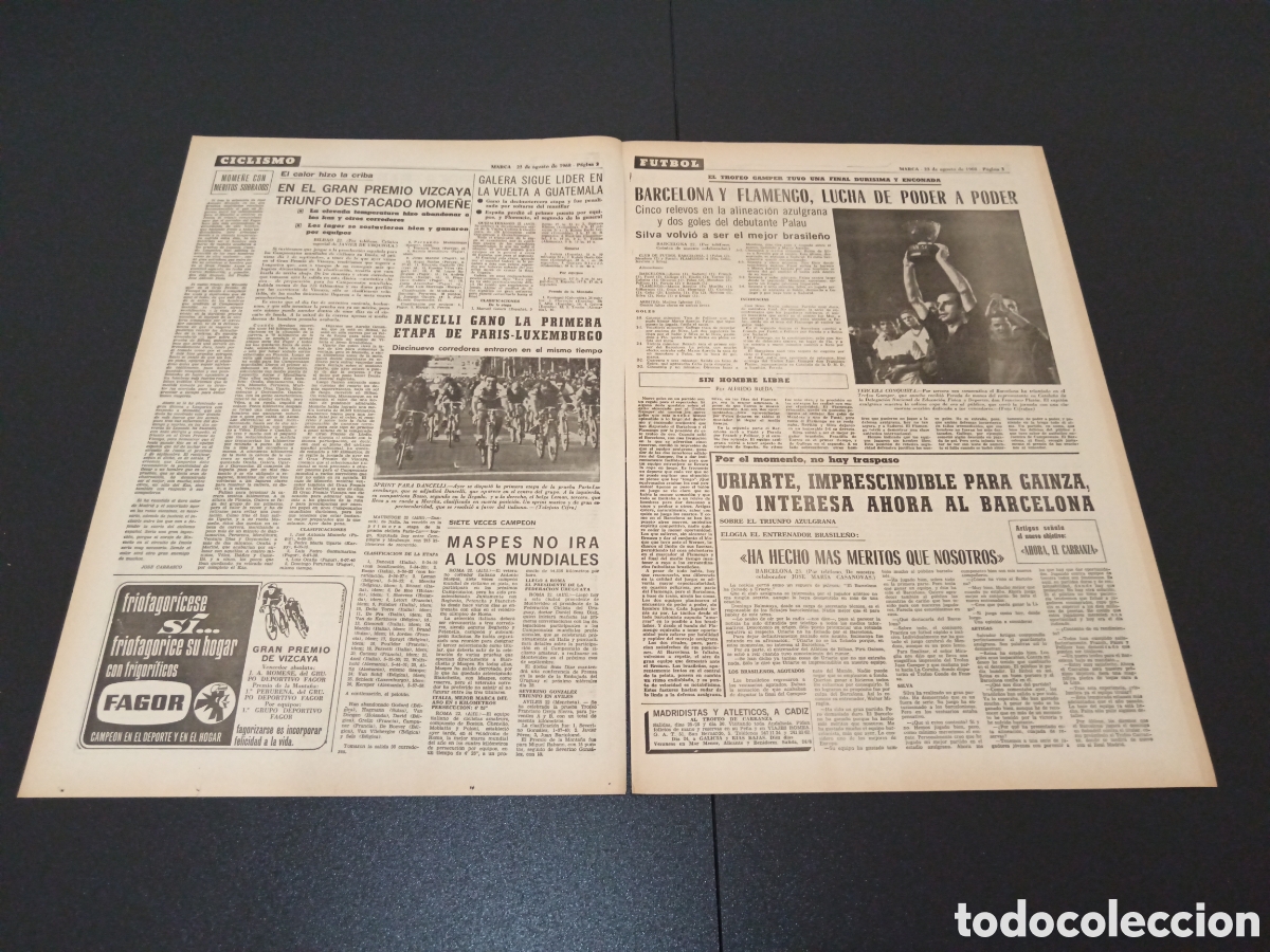 Coleccionismo deportivo: MARCA 23/08/1968 - Foto 2