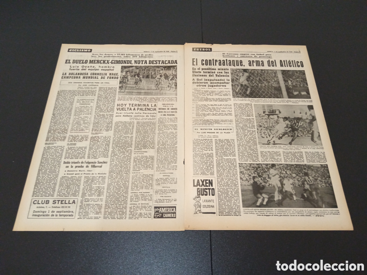 Coleccionismo deportivo: MARCA 01/09/1968 - Foto 2