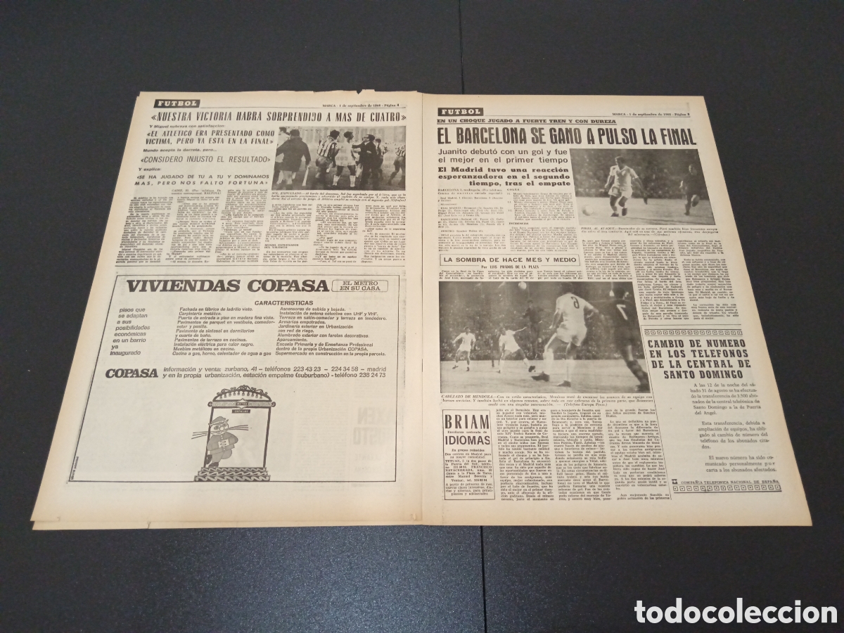 Coleccionismo deportivo: MARCA 01/09/1968 - Foto 3