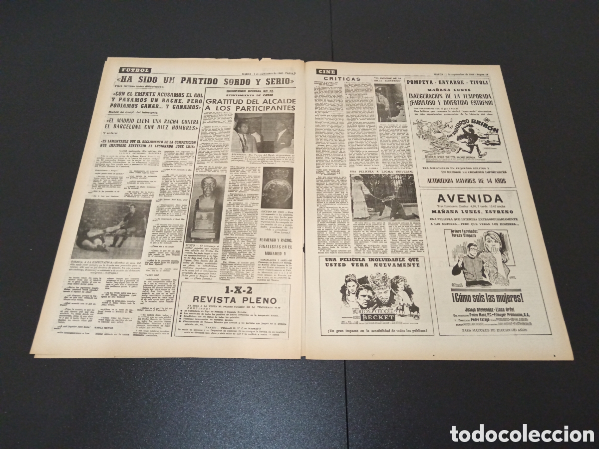 Coleccionismo deportivo: MARCA 01/09/1968 - Foto 4