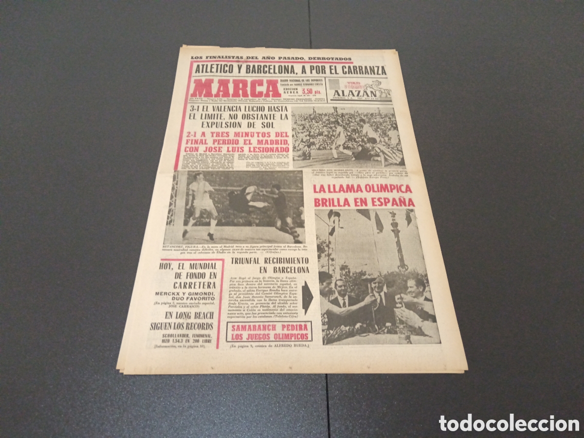 Coleccionismo deportivo: MARCA 01/09/1968 - Foto 1