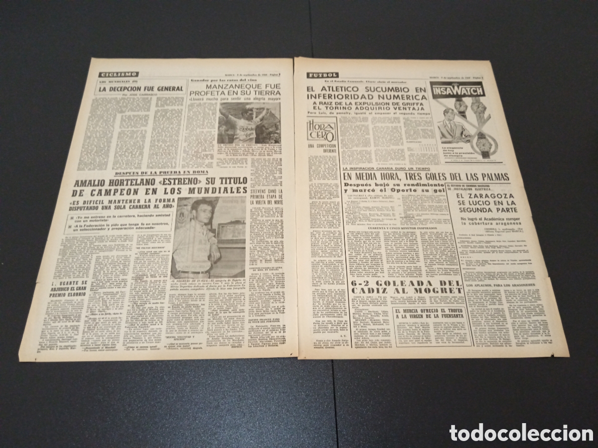 Coleccionismo deportivo: MARCA 05/09/1968 - Foto 2