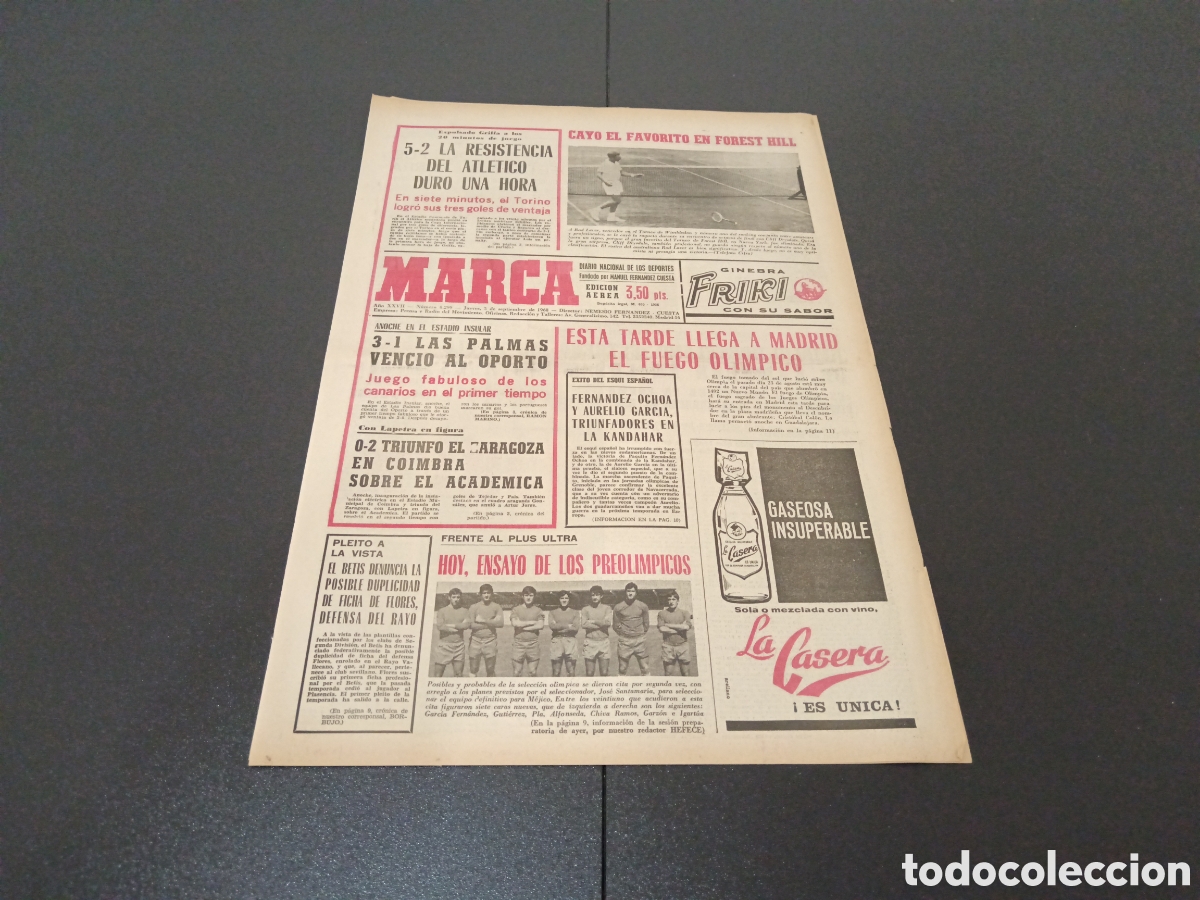 Coleccionismo deportivo: MARCA 05/09/1968 - Foto 1