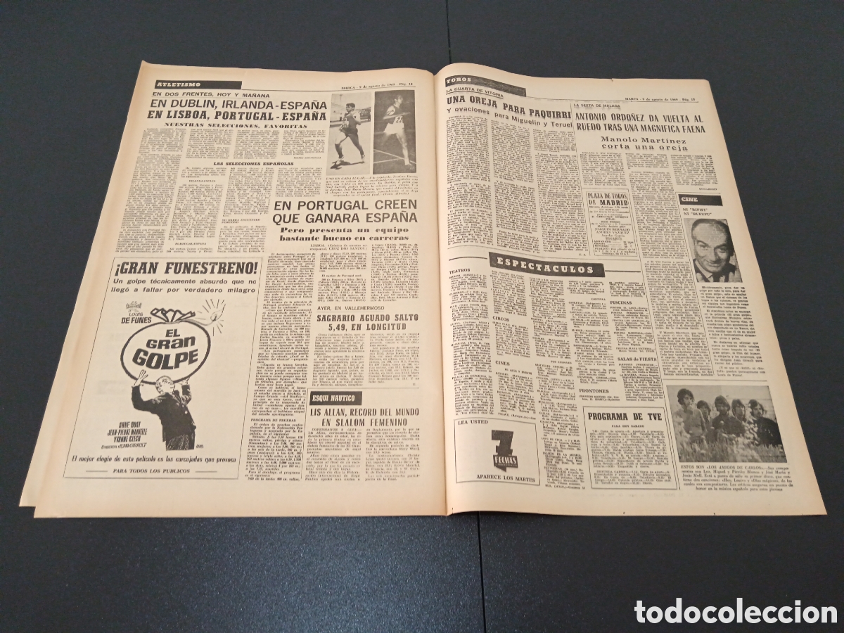 Coleccionismo deportivo: MARCA 09/08/1969 - Foto 5