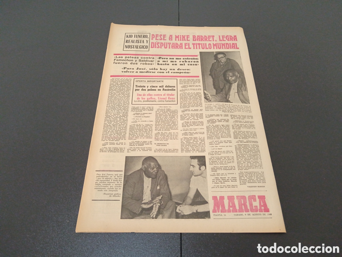 Coleccionismo deportivo: MARCA 09/08/1969 - Foto 6