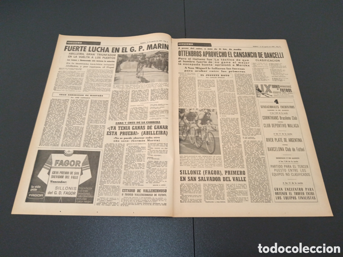 Coleccionismo deportivo: MARCA 11/08/1969 - Foto 2