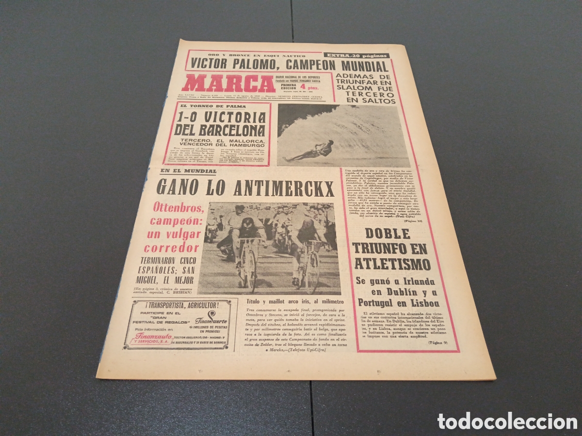 Coleccionismo deportivo: MARCA 11/08/1969 - Foto 1