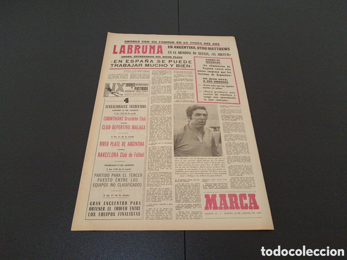Coleccionismo deportivo: MARCA 14/08/1969 - Foto 4