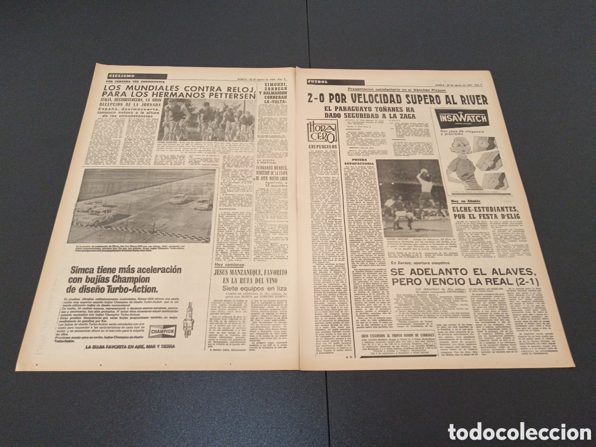 Coleccionismo deportivo: MARCA 23/08/1969 - Foto 2