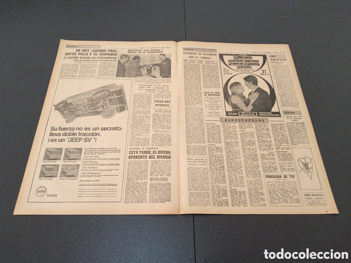 Coleccionismo deportivo: MARCA 18/09/1969 - Foto 5