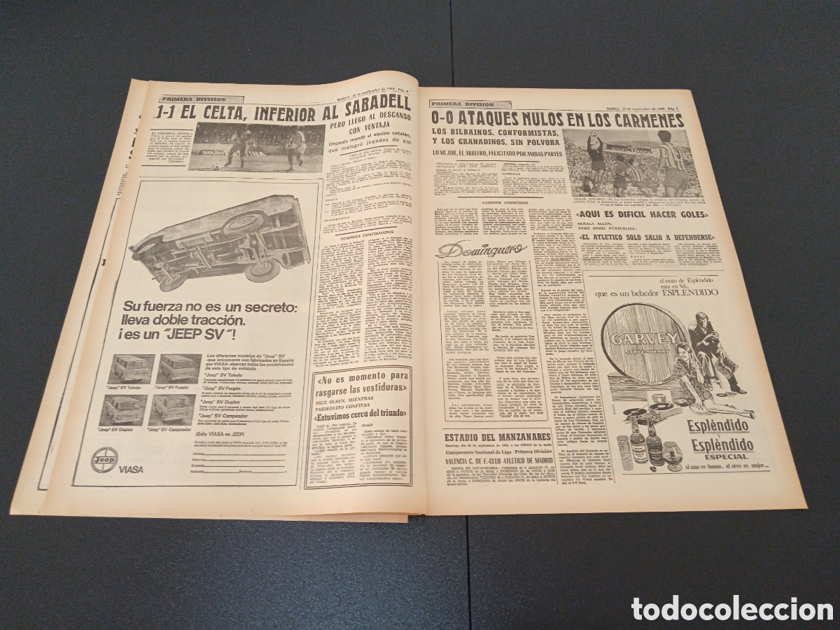 Coleccionismo deportivo: MARCA 22/09/1969 - Foto 4