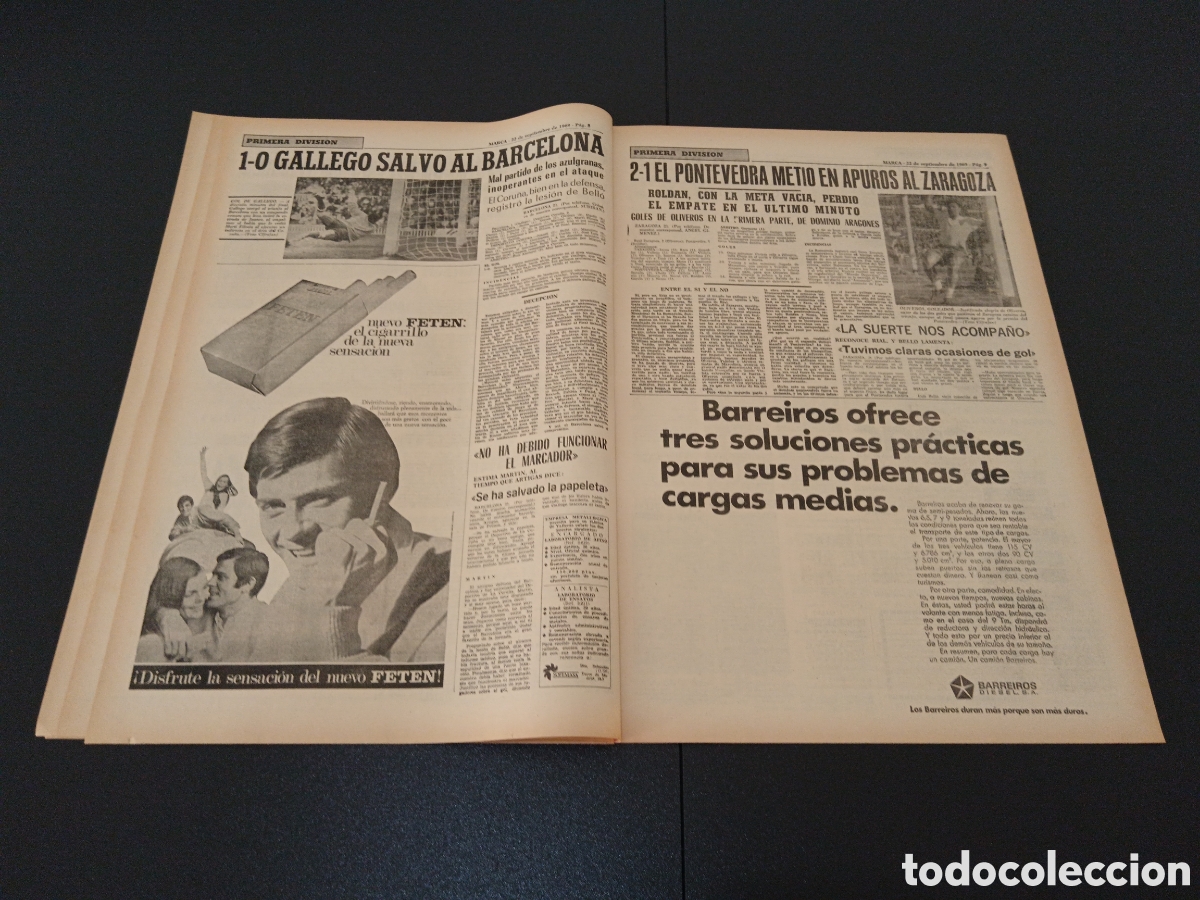 Coleccionismo deportivo: MARCA 22/09/1969 - Foto 5