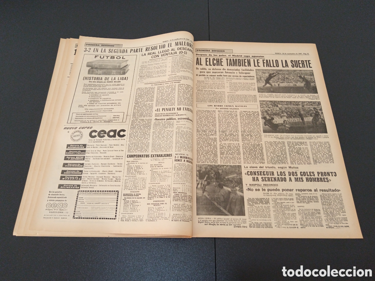Coleccionismo deportivo: MARCA 22/09/1969 - Foto 6