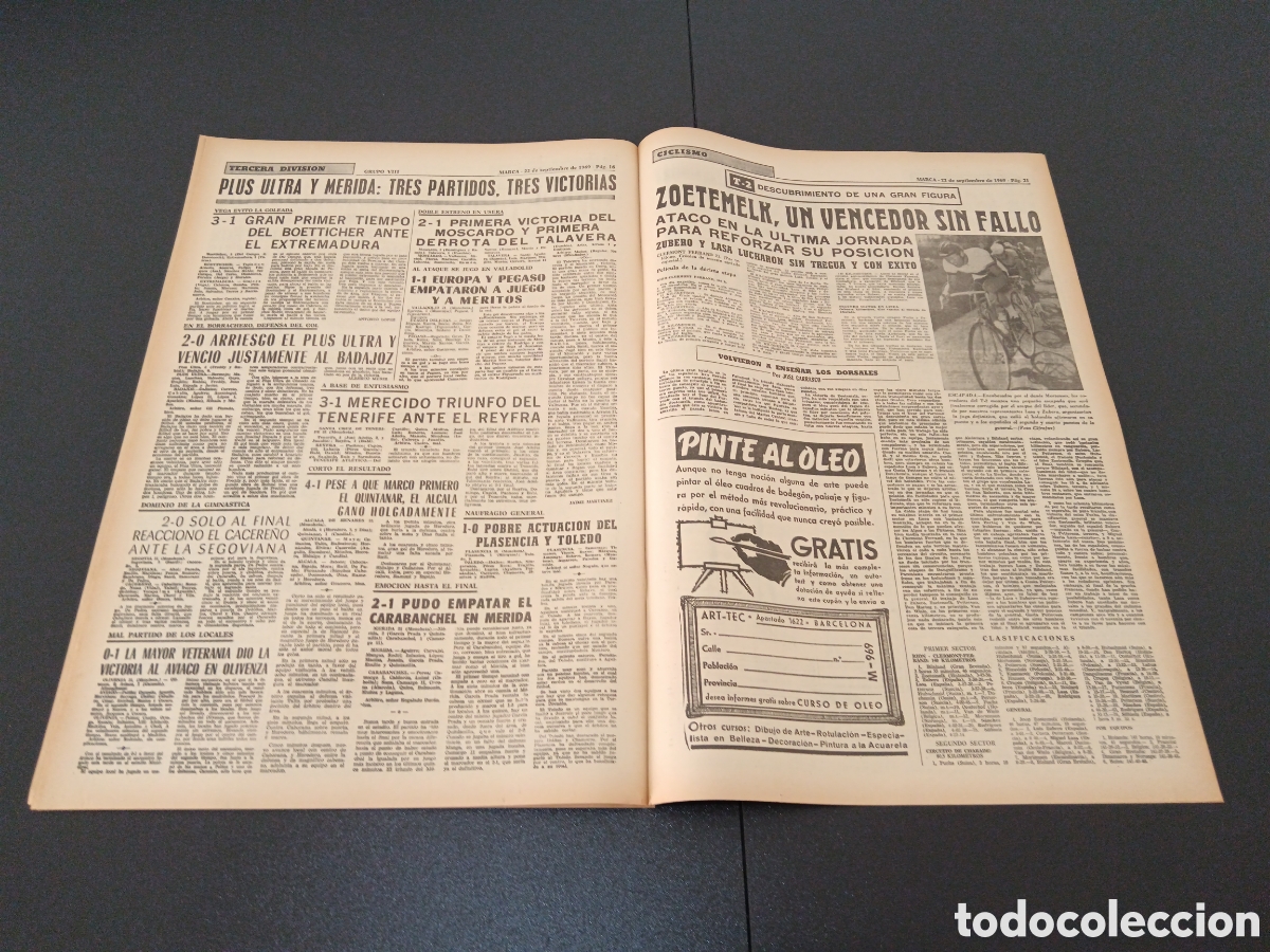 Coleccionismo deportivo: MARCA 22/09/1969 - Foto 9