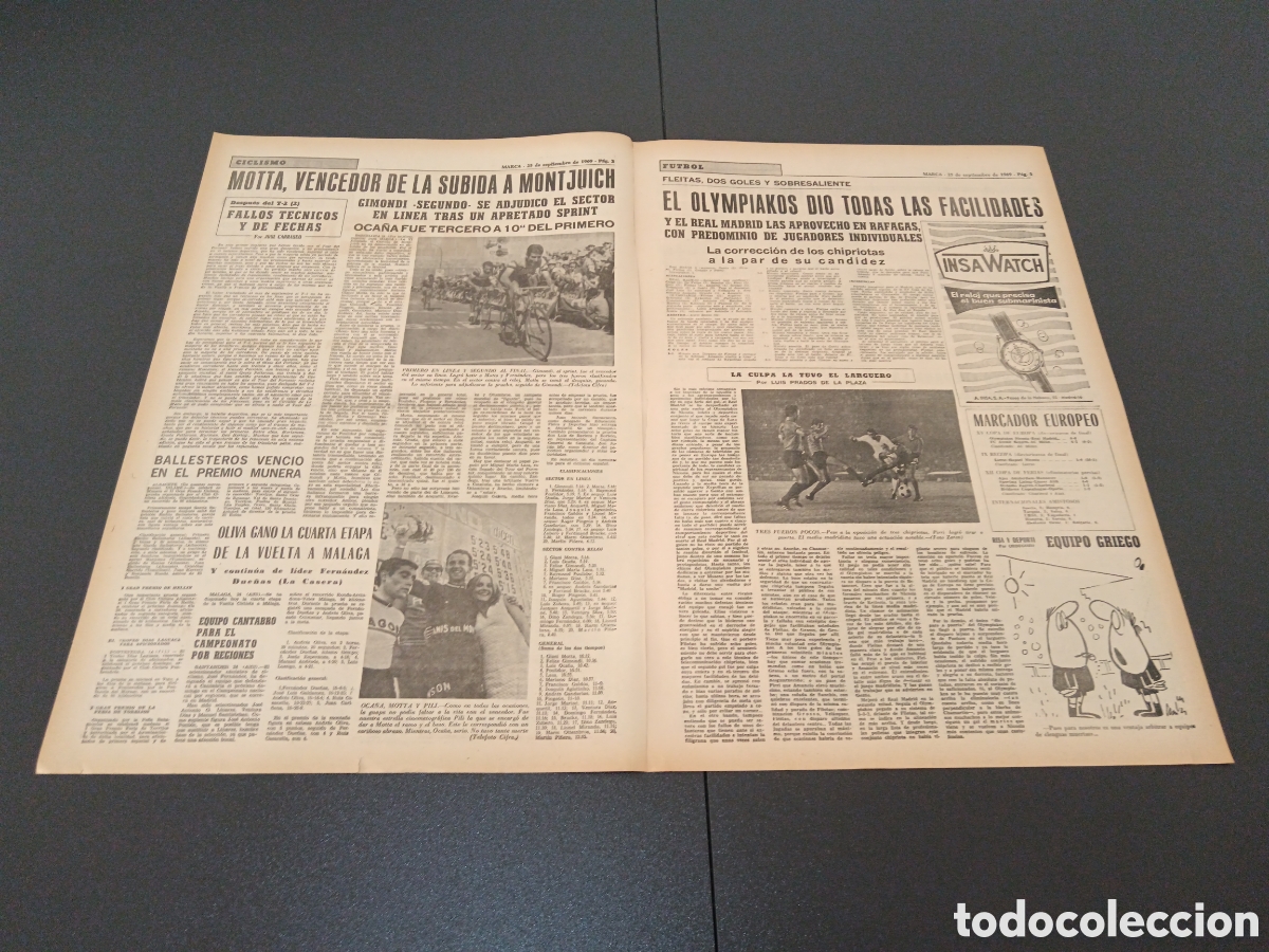 Coleccionismo deportivo: MARCA 25/09/1969 - Foto 2