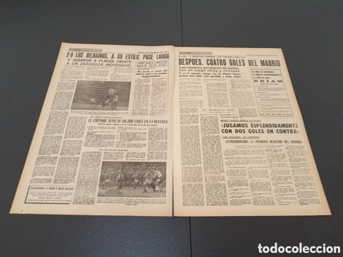 Coleccionismo deportivo: MARCA 28/09/1969 - Foto 2