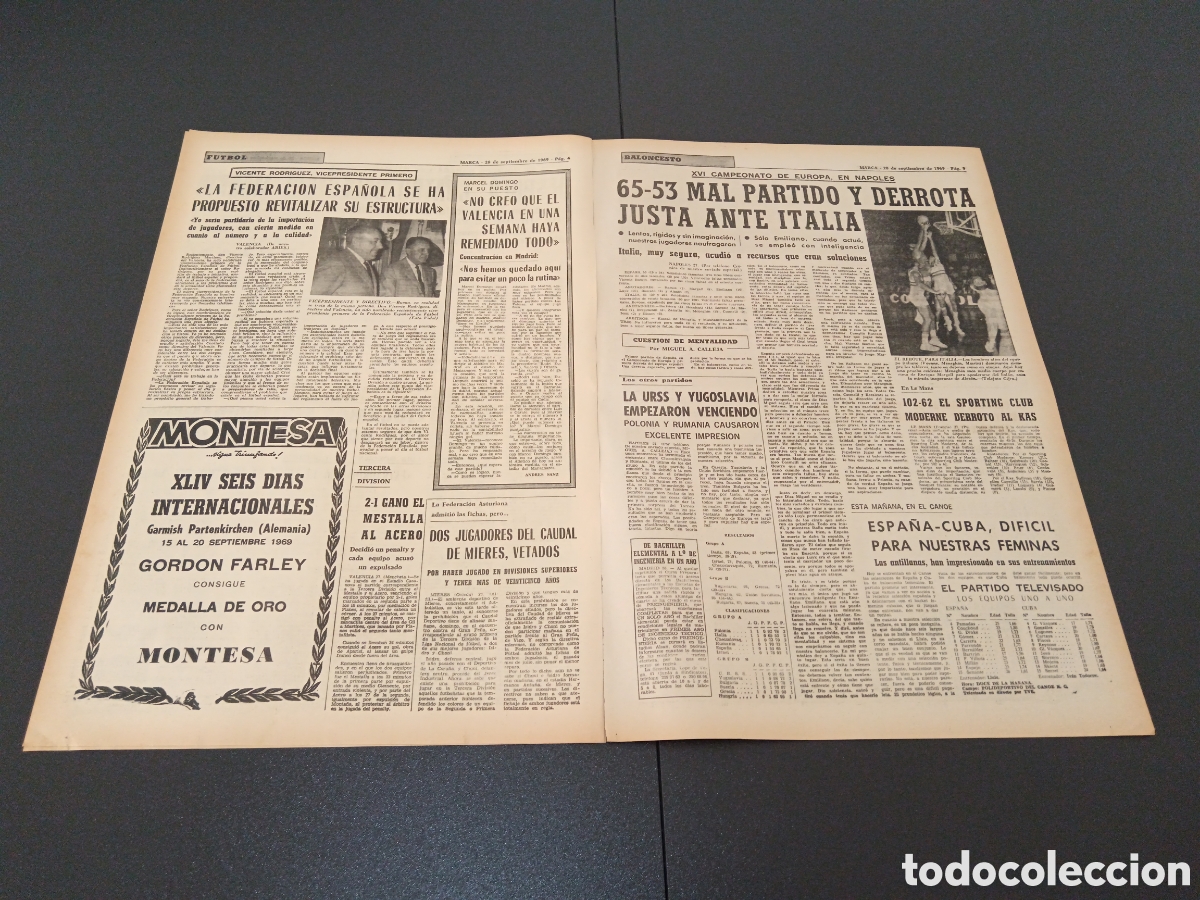 Coleccionismo deportivo: MARCA 28/09/1969 - Foto 3