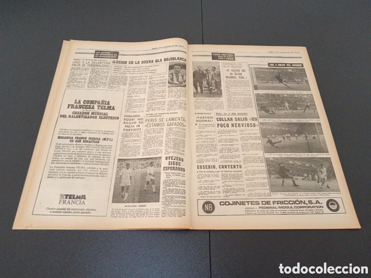 Coleccionismo deportivo: MARCA 29/09/1969 - Foto 3