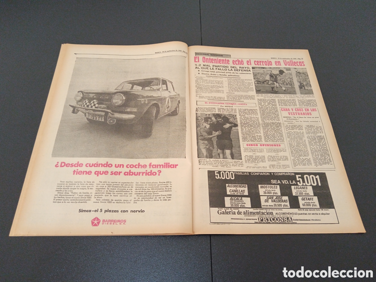 Coleccionismo deportivo: MARCA 29/09/1969 - Foto 7
