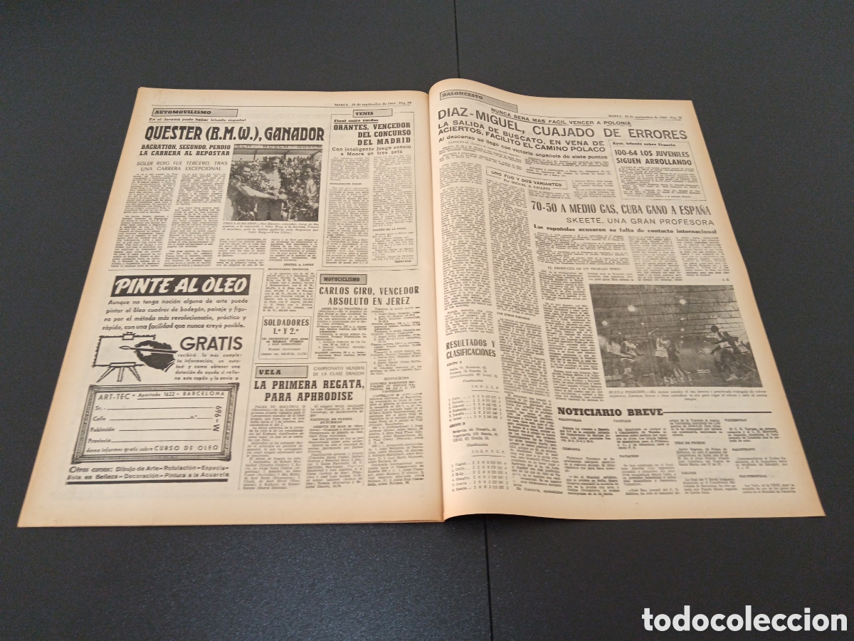 Coleccionismo deportivo: MARCA 29/09/1969 - Foto 10